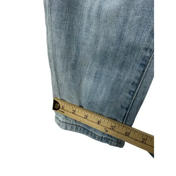 One Teaspoon Shabbies Jeans Womens XS Drawstring Boyfriend Distressed Light Wash - Picture 9 of 10